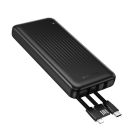 Зовнішній акумулятор BOROFONE BJ79 Clever power bank with 3 cables(10000mAh) Black