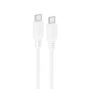 Кабель BOROFONE BX115 Lotto 60W silicone charging data cable C to C White