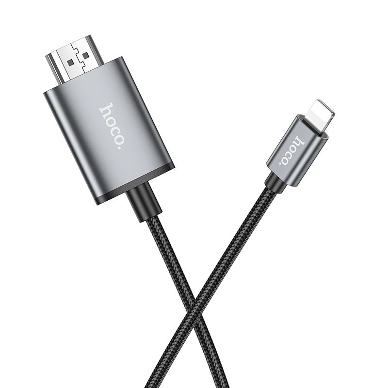 Перехідник HOCO UA27 HD on-screen cable iP to HDTV Metal Gray