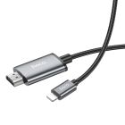 Перехідник HOCO UA27 HD on-screen cable iP to HDTV Metal Gray