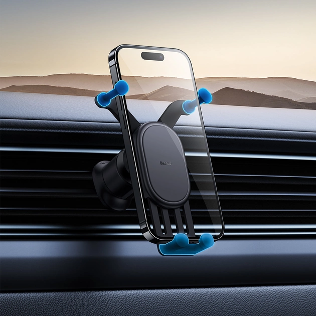 Автотримач для телефона Baseus Stable Gravitational Car Mount Air (Air Outlet Version) Black