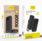 Зовнішній акумулятор WUW Y202 （PD22.5W quick charge) 20000mAh Black