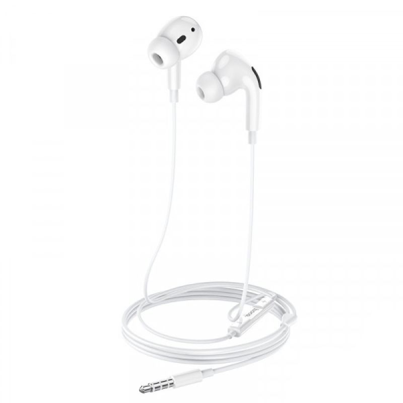 Навушники HOCO M101 Pro Crystal sound wire-controlled earphones with microphone White