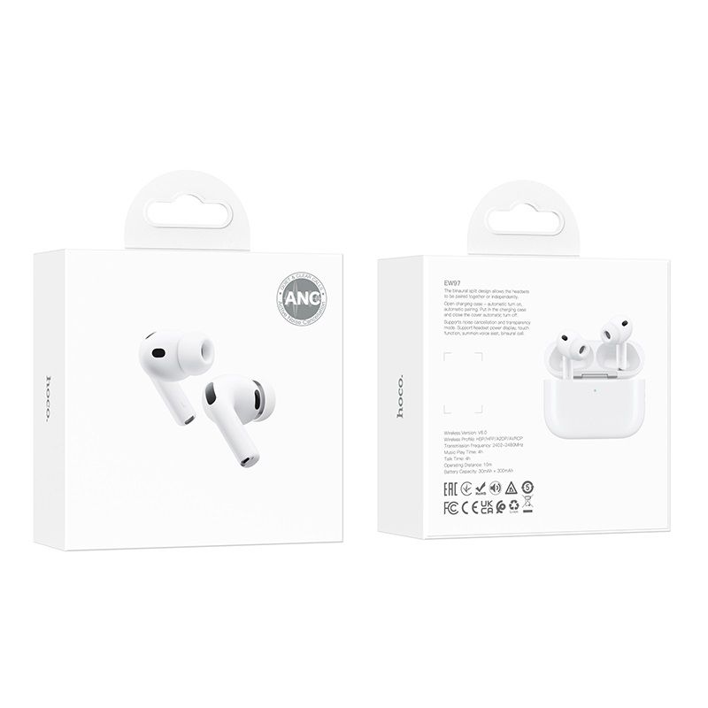 Бездротові навушники HOCO EW97 True wireless ANC noise reduction BT headset White