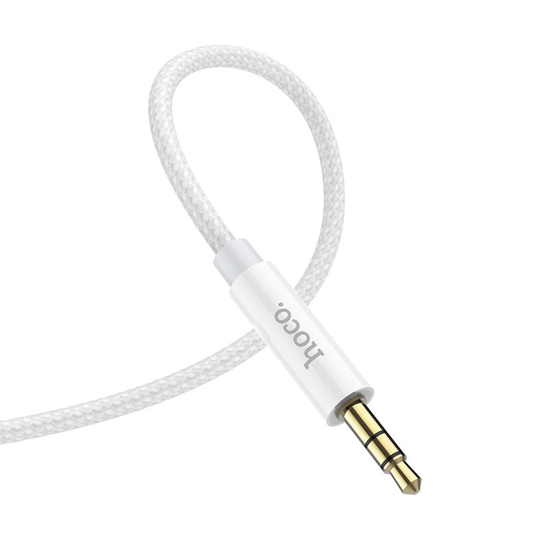 Аудіокабель HOCO UPA19 Type-C  to 3.5mm male, nylon braid, 1m, Silver