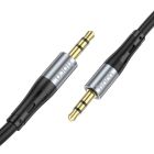 Аудіокабель HOCO UPA22 3.5mm male to 3.5mm male, silicone, 1m, Black