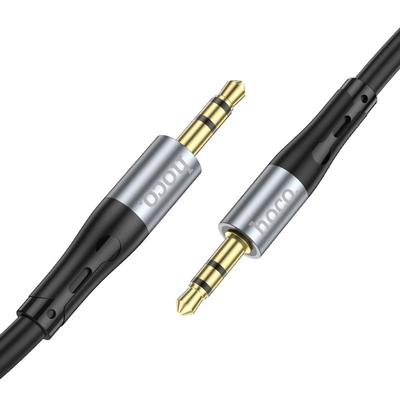 Аудіокабель HOCO UPA22 3.5mm male to 3.5mm male, silicone, 1m, Black