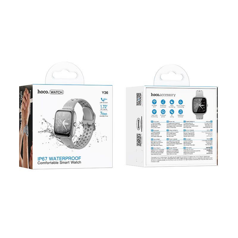 Смарт-годинник HOCO Y36 Smart watch(call version) Silver