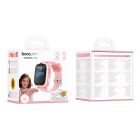 Дитячий смарт-годинник HOCO Y106 4G 46mm. 730 mAh children phone watch Pink