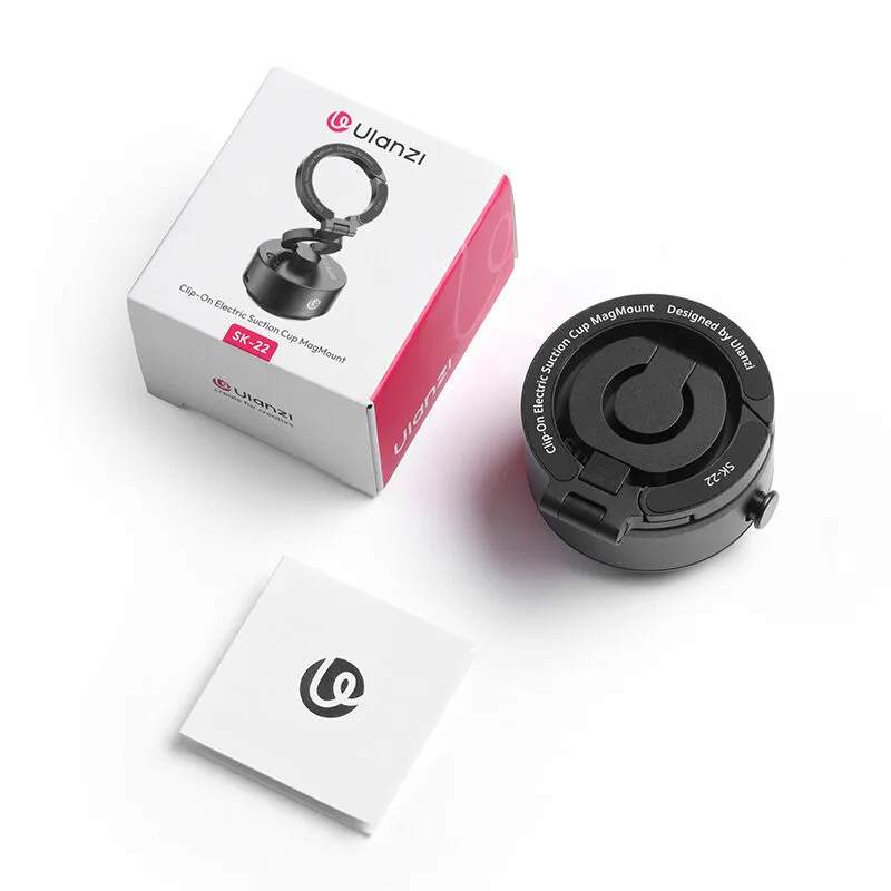 Тримач з електроприсоскою Ulanzi ULANZI SK-22 Electric suction cup bracket for mobile phones Black
