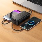 Зовнішній акумулятор BOROFONE BJ79B Clever power bank with 3 cables(30000mAh) Black