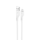 Кабель HOCO X97 Crystal color silicone charging data cable Micro white