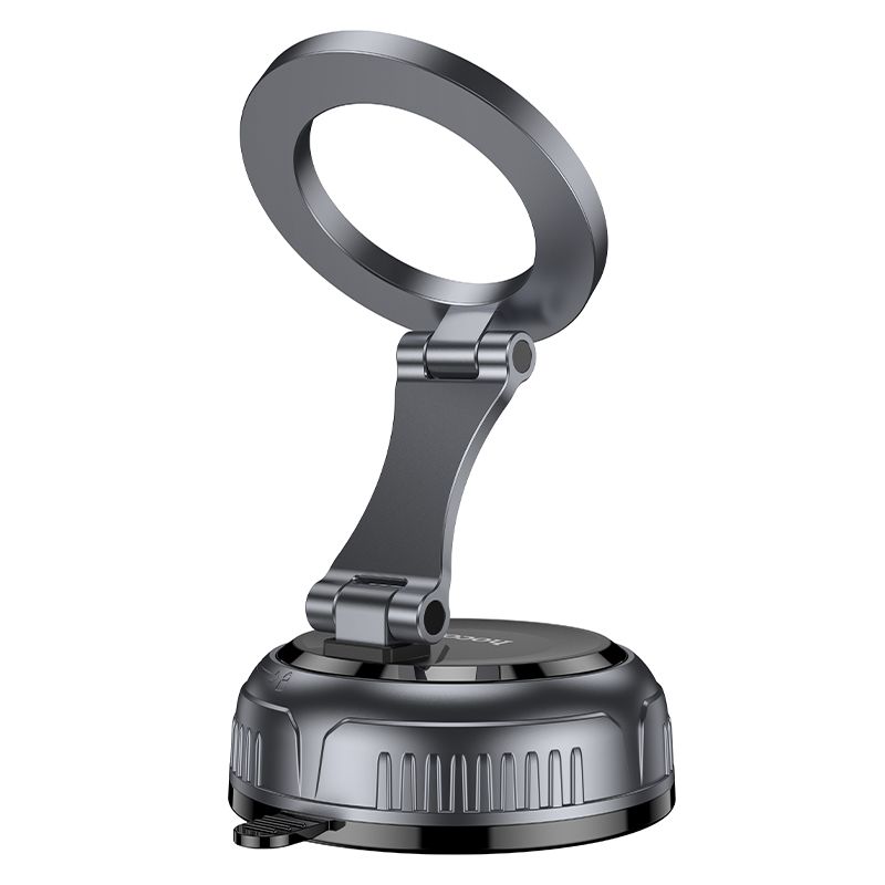 Автотримач для телефона HOCO H92 High vacuum suction cup magnetic holder(universal) Black Metal Gray