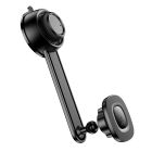 Автотримач для телефона з БЗП HOCO HW31 Crown magnetic wireless charging car holder(center console) Black Metal Gray