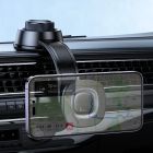 Автотримач для телефона з БЗП HOCO HW31 Crown magnetic wireless charging car holder(center console) Black Metal Gray