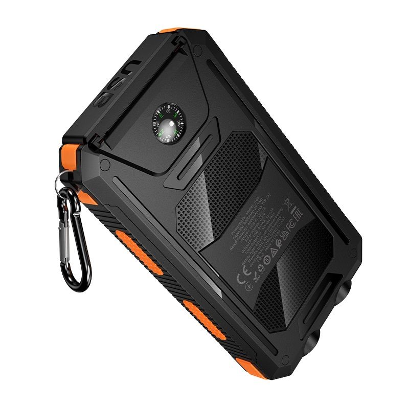 Зовнішній акумулятор HOCO J164 Platinum solar dual lighting power bank(8000mAh) Black