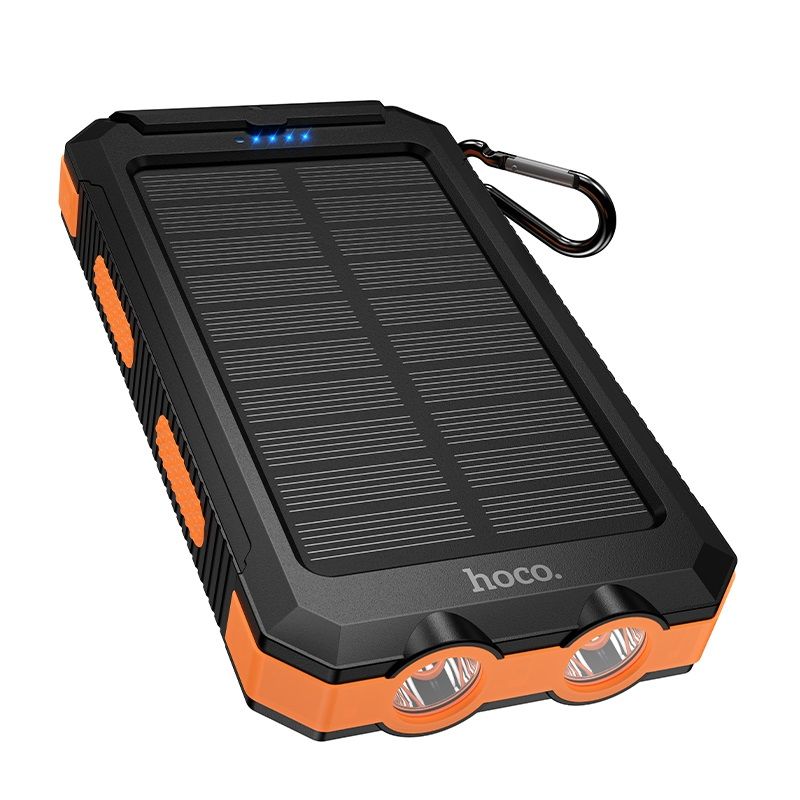 Зовнішній акумулятор HOCO J164 Platinum solar dual lighting power bank(8000mAh) Black