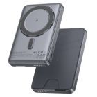 Зовнішній акумулятор HOCO Q46 Title PD20W magnetic power bank+card holder+phone holder(5000mAh) Silver Gray