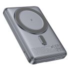 Зовнішній акумулятор HOCO Q46 Title PD20W magnetic power bank+card holder+phone holder(5000mAh) Silver Gray