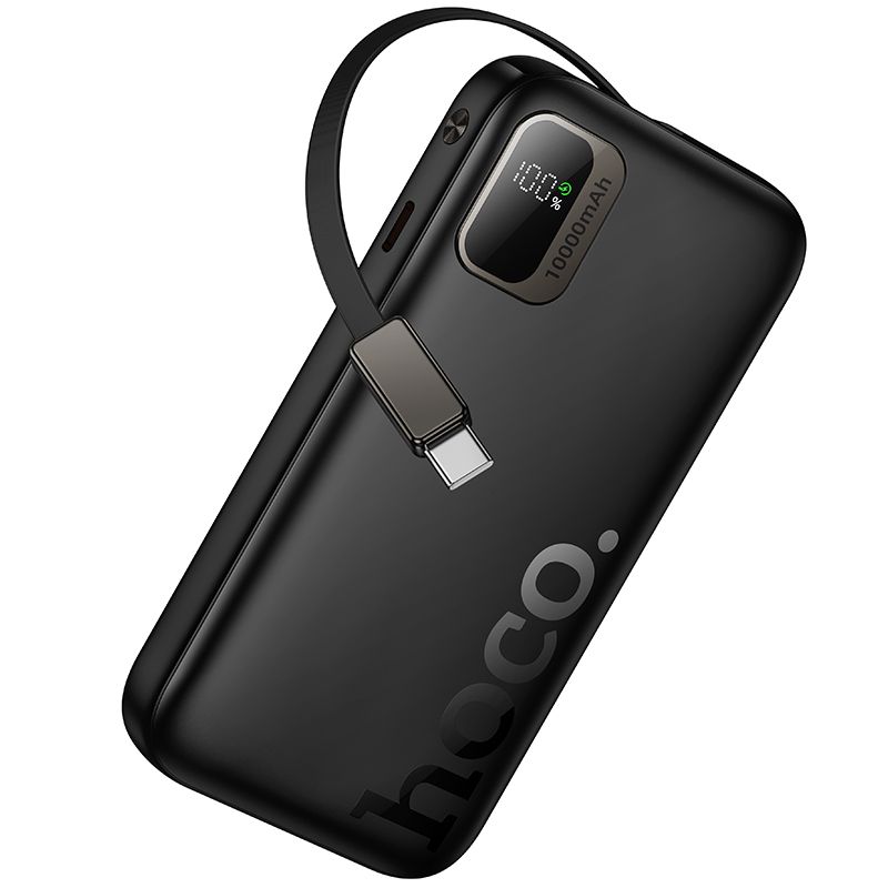 Зовнішній акумулятор HOCO Q51 Key PD20W power bank with telescopic cable(10000mAh) Black
