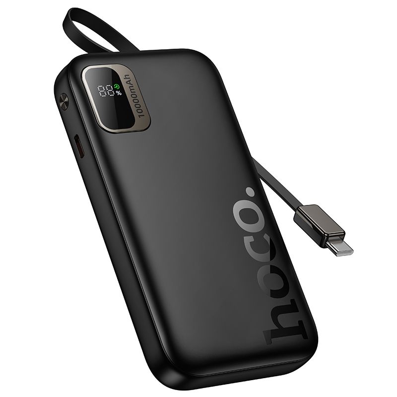Зовнішній акумулятор HOCO Q51 Key PD20W power bank with telescopic cable(10000mAh) Black