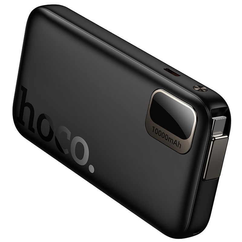 Зовнішній акумулятор HOCO Q51 Key PD20W power bank with telescopic cable(10000mAh) Black
