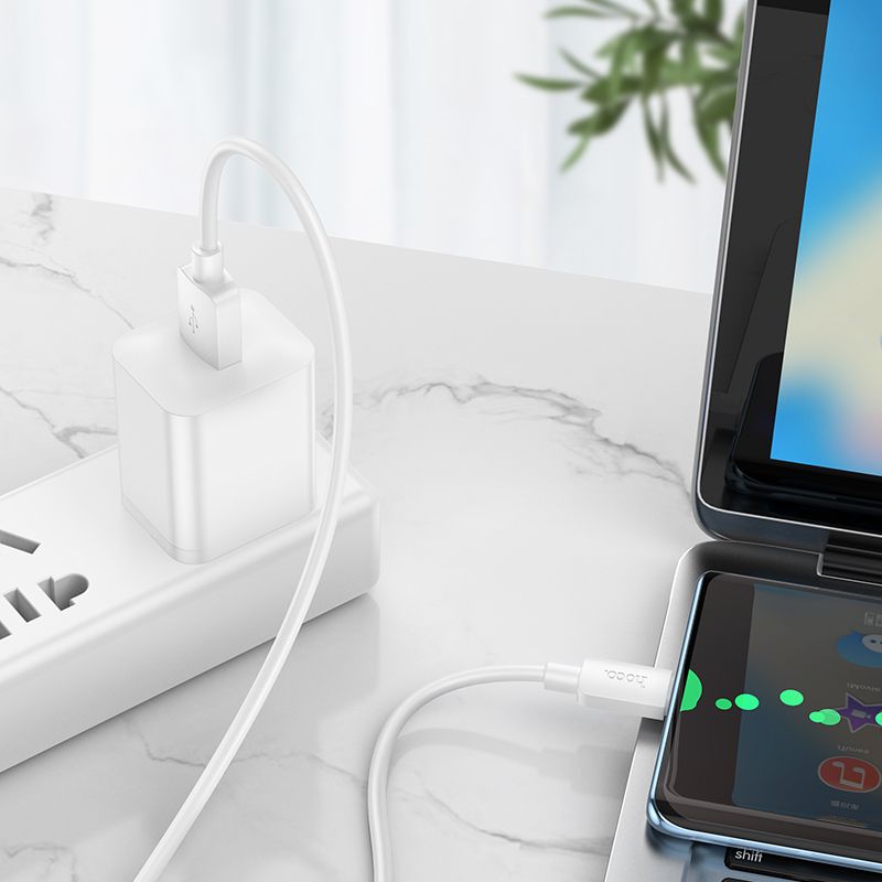 Кабель HOCO X96 Hyper 27W charging data cable Type-C White
