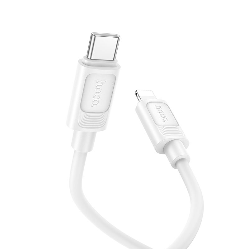 Кабель HOCO X122 Benefit PD27W silicone charging data cable iP White