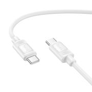 Кабель HOCO X122 Benefit 60W silicone charging data cable C to C White