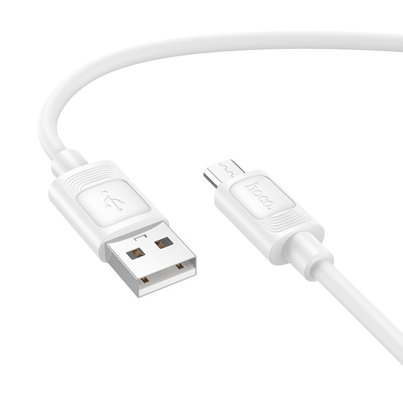 Кабель HOCO X122 Benefit silicone charging data cable Micro White