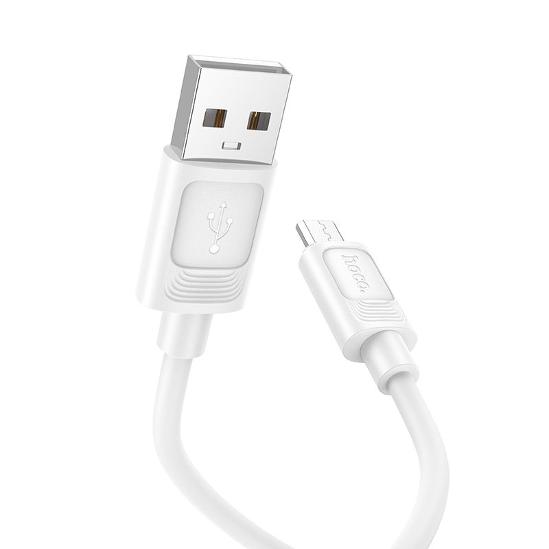 Кабель HOCO X122 Benefit silicone charging data cable Micro White