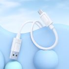 Кабель HOCO X122 Benefit silicone charging data cable Micro White