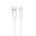 Кабель HOCO X122 Benefit silicone charging data cable Type-C White