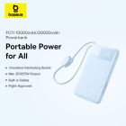 Зовнішній акумулятор Baseus EnerFill FC11 Digital Display Power Bank with Dual Built-in Cables 10000mAh 22.5W Cosmic Black