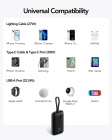 Зовнішній акумулятор VEGER 10000 mAh with built-in cables Type C / Lightning PD QC3.0 35W K1 (W1188) black