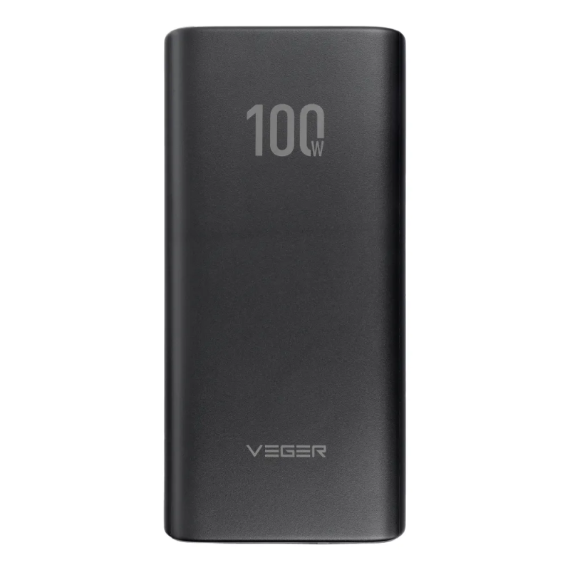 Зовнішній акумулятор VEGER 20000 mAh PD QC3.0 5A 100W T100 (W2032C-100) black