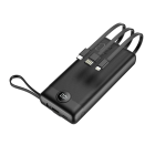 Зовнішній акумулятор VEGER 20000 mAh with built-in cables Micro USB / Type C / Lightning C20 (W2047 / W2059) black