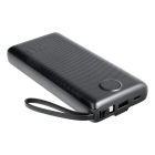 Зовнішній акумулятор VEGER 20000 mAh with built-in cables Micro USB / Type C / Lightning C20 (W2047 / W2059) black