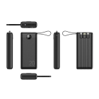 Зовнішній акумулятор VEGER 20000 mAh with built-in cables Micro USB / Type C / Lightning C20 (W2047 / W2059) black