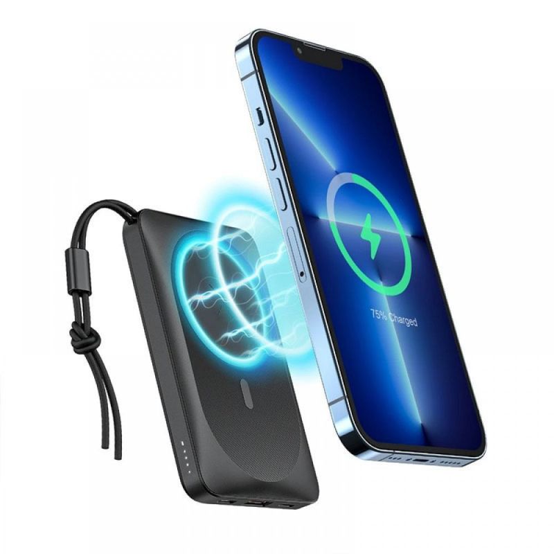 Зовнішній акумулятор VEGER Wireless 10000mAh 38.5Wh 3.85V Black