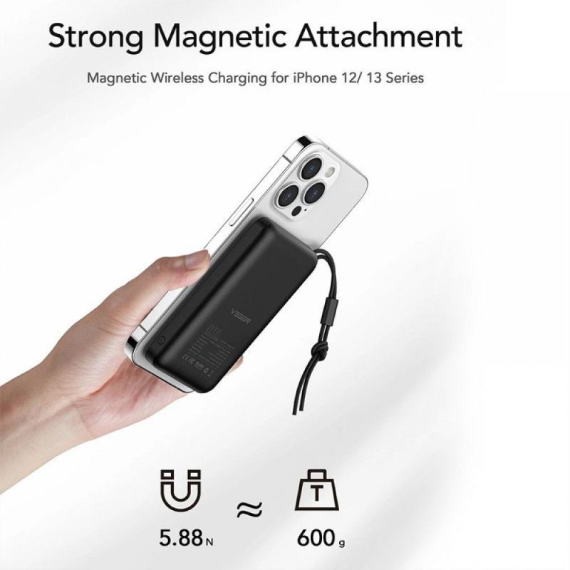 Зовнішній акумулятор VEGER Wireless 10000mAh 38.5Wh 3.85V Black