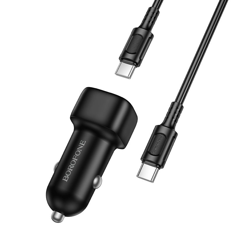 Автомобільний зарядний пристрій BOROFONE BZ34B Cloud PD38W(1C1A) car charger set(C to C) Black