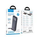 Зовнішній акумулятор HOCO J163 Wonderful power bank with 4 cables(10000mAh) Black