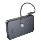 Зовнішній акумулятор HOCO J170 Starlight 22.5W+PD20W fully compatible power bank with cable(10000mAh) Metal Gray