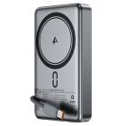 Зовнішній акумулятор ACEFAST M18-10000 PD20W/22.5W magnetic fast charging power bank with built-in cable Black