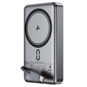 Зовнішній акумулятор ACEFAST M18-10000 PD20W/22.5W magnetic fast charging power bank with built-in cable Black