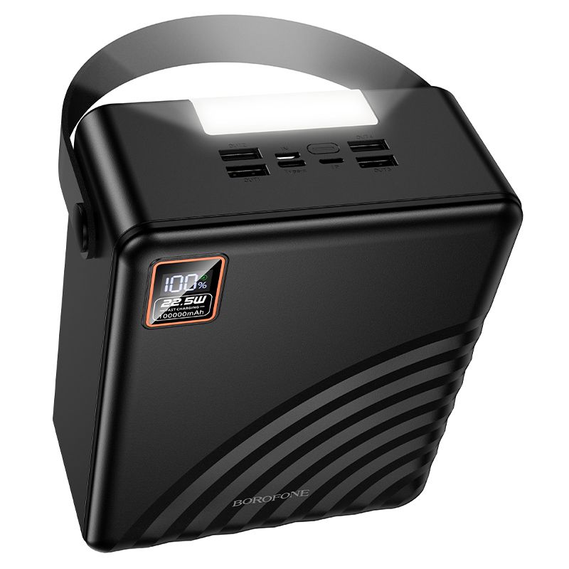 Зовнішній акумулятор BOROFONE BJ85 Myriad 22.5W+PD20W+light power bank(100000mAh) Black