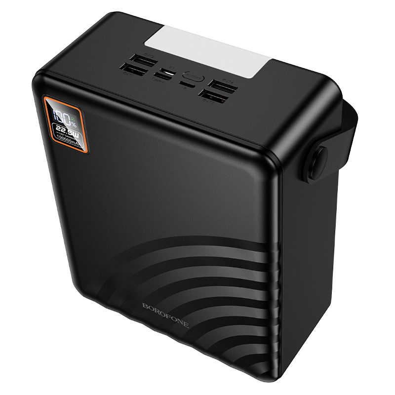 Зовнішній акумулятор BOROFONE BJ85 Myriad 22.5W+PD20W+light power bank(100000mAh) Black