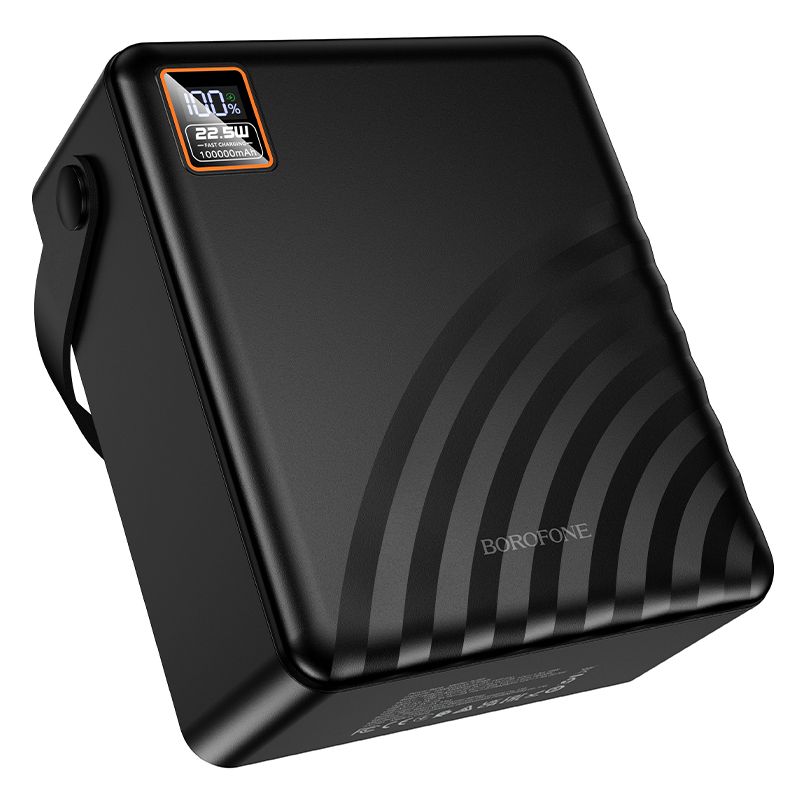 Зовнішній акумулятор BOROFONE BJ85 Myriad 22.5W+PD20W+light power bank(100000mAh) Black