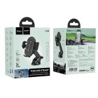 Автотримач для телефона HOCO H54 Brusco ultra-thin push-type car holder(center console) Black